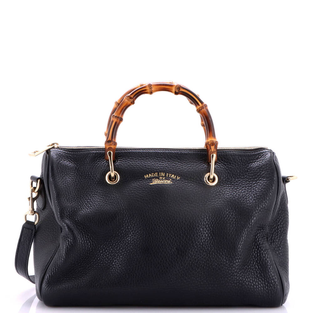 Gucci Medium Bamboo Shopper Boston Bag Leather